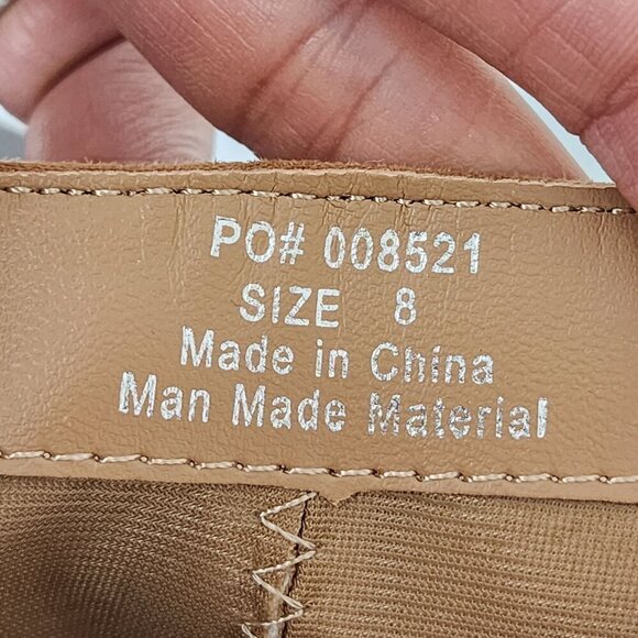 NEW Journee Collection Isobel Women's Size 8 Tan Faux Suede Ankle Boots 3CT - Picture 6 of 8